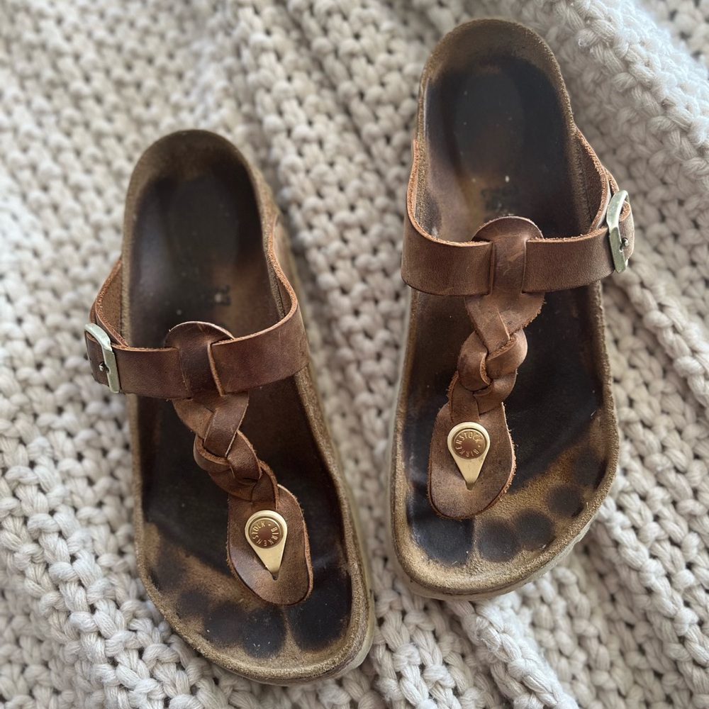 Birkenstock Gizeh Braided Oiled Leather Sandal
